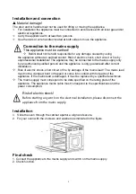 Предварительный просмотр 9 страницы Bellini BOA605P Installation & Operation Instructions