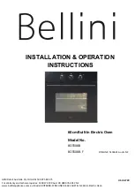 Предварительный просмотр 1 страницы Bellini BOT608B Installation & Operation Instructions