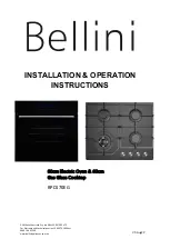 Preview for 1 page of Bellini BPD170EG Installation & Operation Instructions