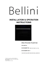 Preview for 2 page of Bellini BPD170EG Installation & Operation Instructions