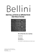 Preview for 20 page of Bellini BPD170EG Installation & Operation Instructions