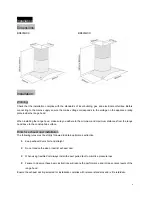 Предварительный просмотр 6 страницы Bellini BR603GCX Installation And User Manual