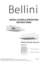 Предварительный просмотр 1 страницы Bellini BRA903SLX Installation & Operation Instructions