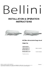 Preview for 1 page of Bellini BRA903SLX2 Installation & Operation Instructions