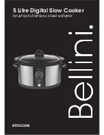 Bellini BTDSC50B Instructions Manual предпросмотр