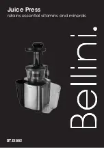 Bellini BTJX885 Manual preview
