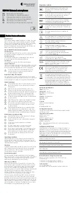 Bellman & Symfon BE9136 Medical Device Information preview