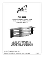 Preview for 1 page of Bell'O AVS-2572 Assembly Instructions Manual