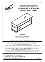 Preview for 1 page of Bell'O CW345 Assembly Instructions Manual