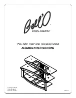 Preview for 1 page of Bell'O PVS-4207 Flat Panel Television Stand Assembly Instructions