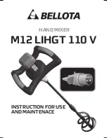 Предварительный просмотр 1 страницы BELLOTA M12 LIHGT 110 V Instruction For Use And Maintenace