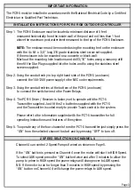 Preview for 3 page of BELLSON ELECTRIC PAL Touch-5 Series Installation & Maintenance Instructions Manual