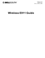 Preview for 1 page of BellSouth E911 Owner'S Manual