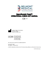 Preview for 2 page of Belmont Medical Technologies Hyperthermia Pump 505 Manual