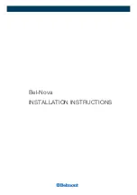 Belmont Bel-Nova AL-D101G Installation Instructions Manual preview