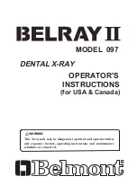 Belmont BELRAY II 097 Operator Instructions Manual preview