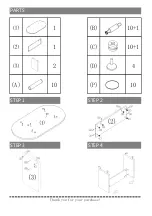 Предварительный просмотр 2 страницы Belnick Conference Table GC-TL1035-MHG-GG Assembly Instructions