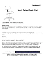 Предварительный просмотр 1 страницы Belnick Mesh Swivel Task Chair Assembly Instructions