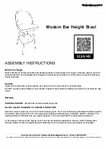 Предварительный просмотр 1 страницы Belnick Modern Bar Height Stool Assembly Instructions