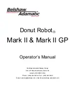 Preview for 1 page of Belshaw Brothers Donut Robot Mark II Operator'S Manual