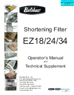 Preview for 1 page of Belshaw Brothers EZ18 Operator'S Manual And Technical Supplement