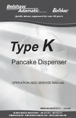 Belshaw Brothers Type K Operation And Service Manual предпросмотр