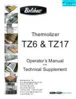 Belshaw Brothers TZ17 Operator'S Manual And Technical Supplement предпросмотр