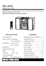 Предварительный просмотр 2 страницы Belson BSA-1520MP3 Service Manual