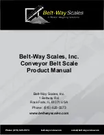 Belt-Way Scales Conveyor Belt Scale Product Manual preview