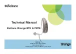 Preview for 1 page of Beltone Change BTE Technical Manual