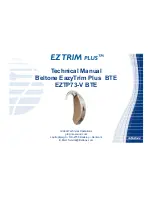 Beltone EazyTrim Plus EZTP73-V BTE Technical Manual preview