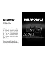 Preview for 1 page of Beltronics 975R Owner'S Manual
