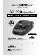 Preview for 1 page of Beltronics BEL990 International Operating Instructions Manual