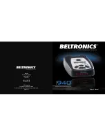 Beltronics BELV940 - Detector For Laser Owner'S Manual preview