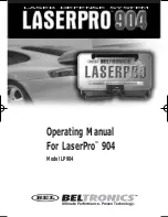 Beltronics LaserPro 904 Operating Manual preview