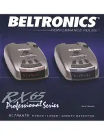Beltronics RX 65 Owner'S Manual preview