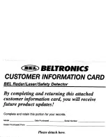 Preview for 32 page of Beltronics Vector 970 Operating Instructions Manual