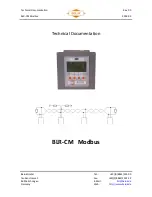 Предварительный просмотр 1 страницы Beluk BLR-CM Modbus Technical Documentation Manual