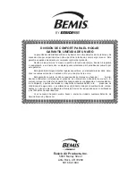 Preview for 26 page of BEMIS 726 000 Owner'S Care & Use Manual