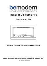 Preview for 1 page of bemodern 2100 Installation And Operation Instructions Manual