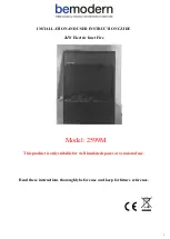 Preview for 1 page of bemodern 2599M Installation And User Instruction Manual