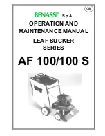 Benassi AF 100 Operation And Maintenance Manual preview