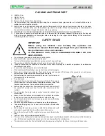 Предварительный просмотр 4 страницы Benassi AF 100 Operation And Maintenance Manual