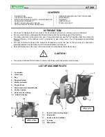 Preview for 2 page of Benassi AF200SL Operation And Maintenance Manual