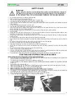 Preview for 5 page of Benassi AF200SL Operation And Maintenance Manual