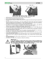 Preview for 6 page of Benassi AF200SL Operation And Maintenance Manual