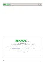 Preview for 8 page of Benassi BL 10 Series Use And Maintenance Handbook