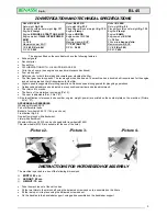 Preview for 3 page of Benassi BL 45 Use And Maintenance Handbook