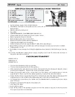 Preview for 3 page of Benassi ft 7500 Operation & Maintenance Manual