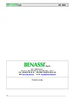 Preview for 12 page of Benassi MC 2300 REVERSO Instruction And Maintenance Manual